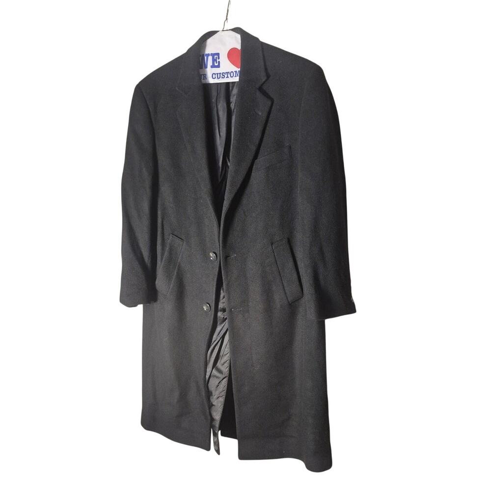 Vintage Chaps Ralph Lauren 100% Cashmere Full-Length Coat Men's 42R* Black